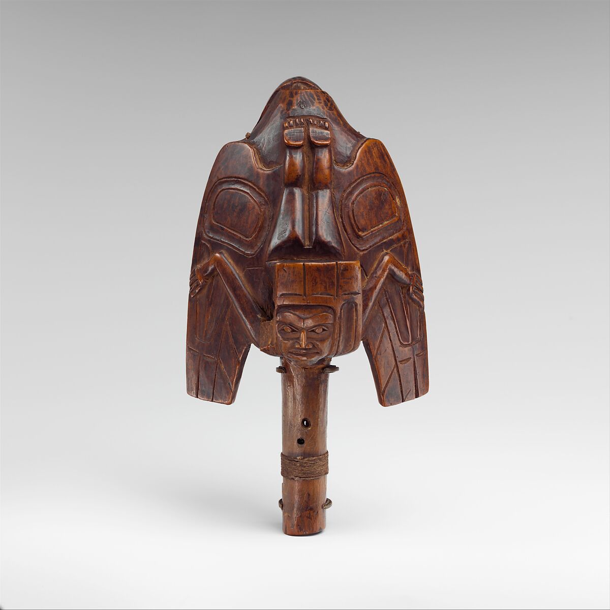Raven Rattle, Wood, ivory, Haida