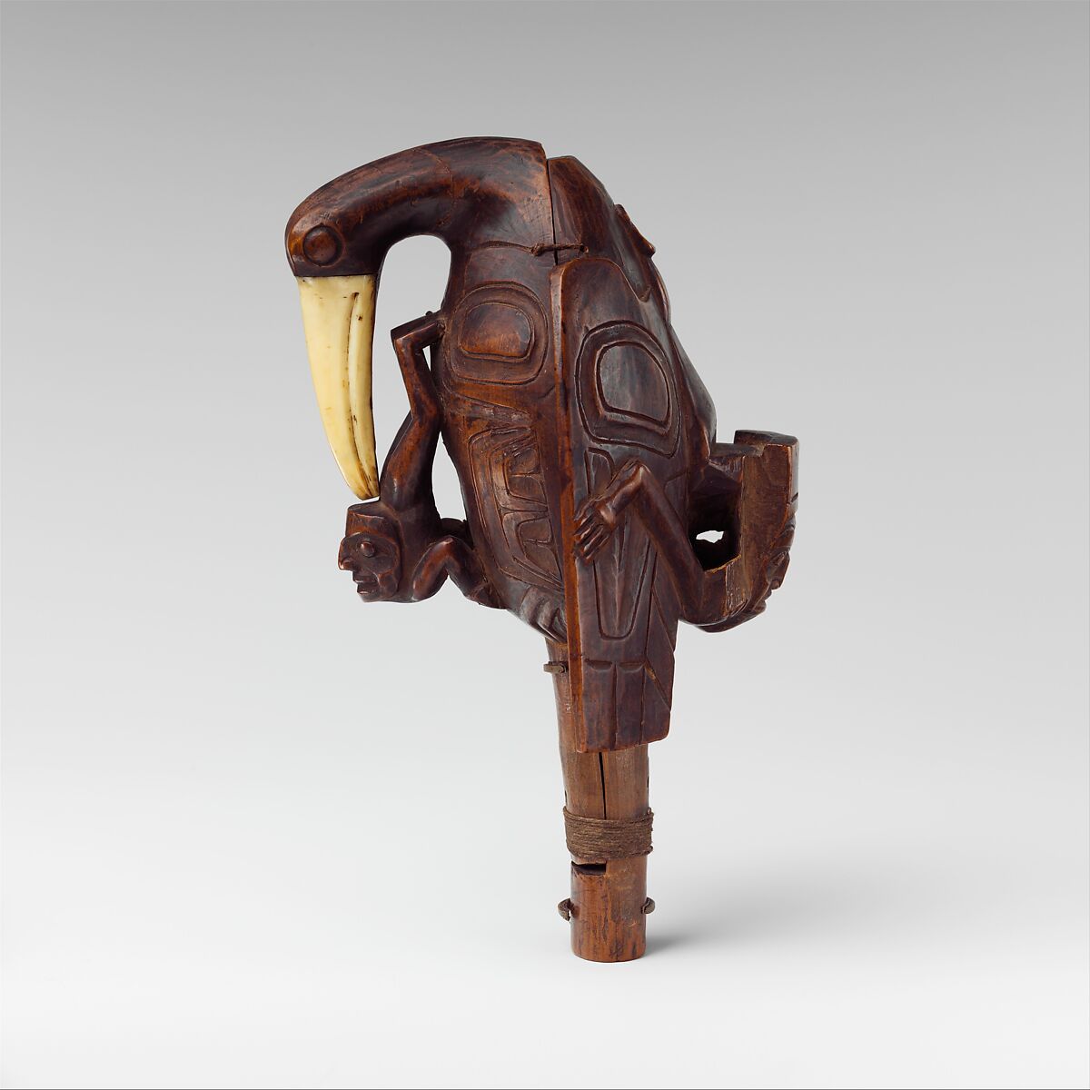 Raven Rattle, Wood, ivory, Haida