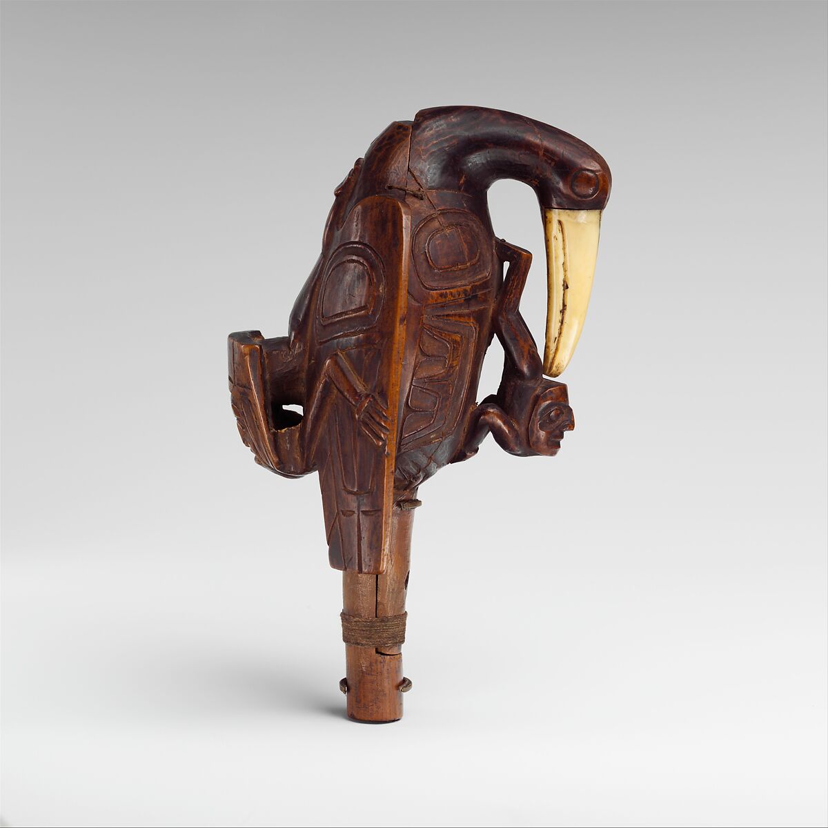 Raven Rattle, Wood, ivory, Haida 