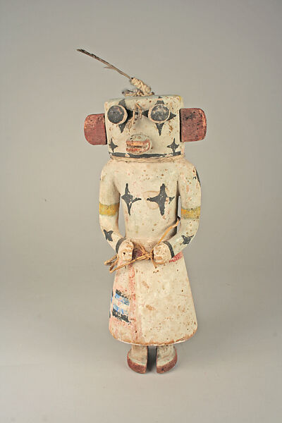 Katsina (Tihu), Wood, paint, feathers, Hopi 