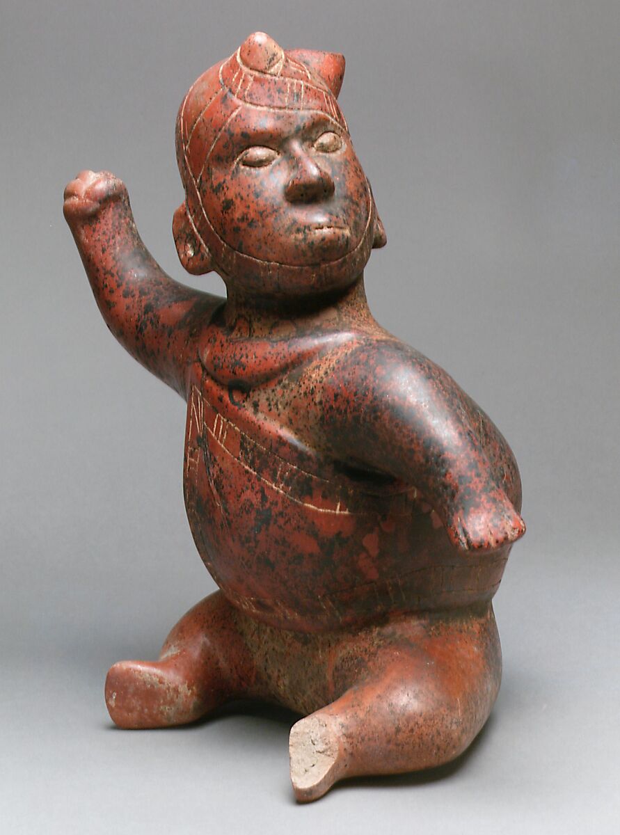 Horned Figure, Shaman (?), Ceramic, Colima 