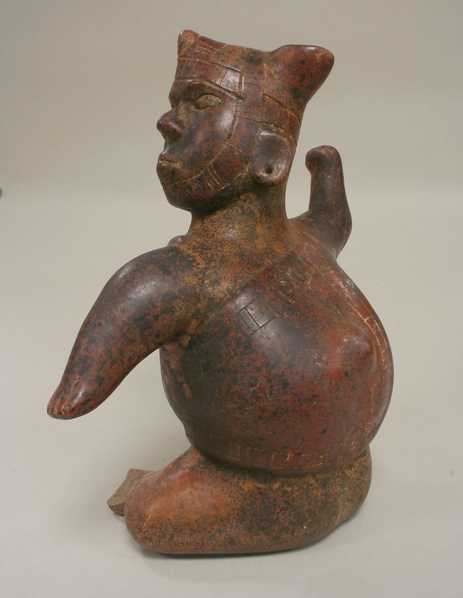 Horned Figure, Shaman (?), Ceramic, Colima