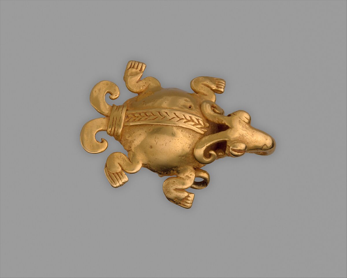 Turtle Pendant, Gold (cast), Veraguas 