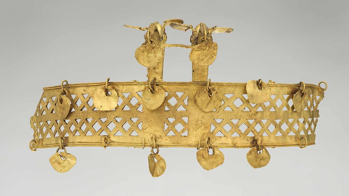 Diadem section, Gold (cast), Muisca 