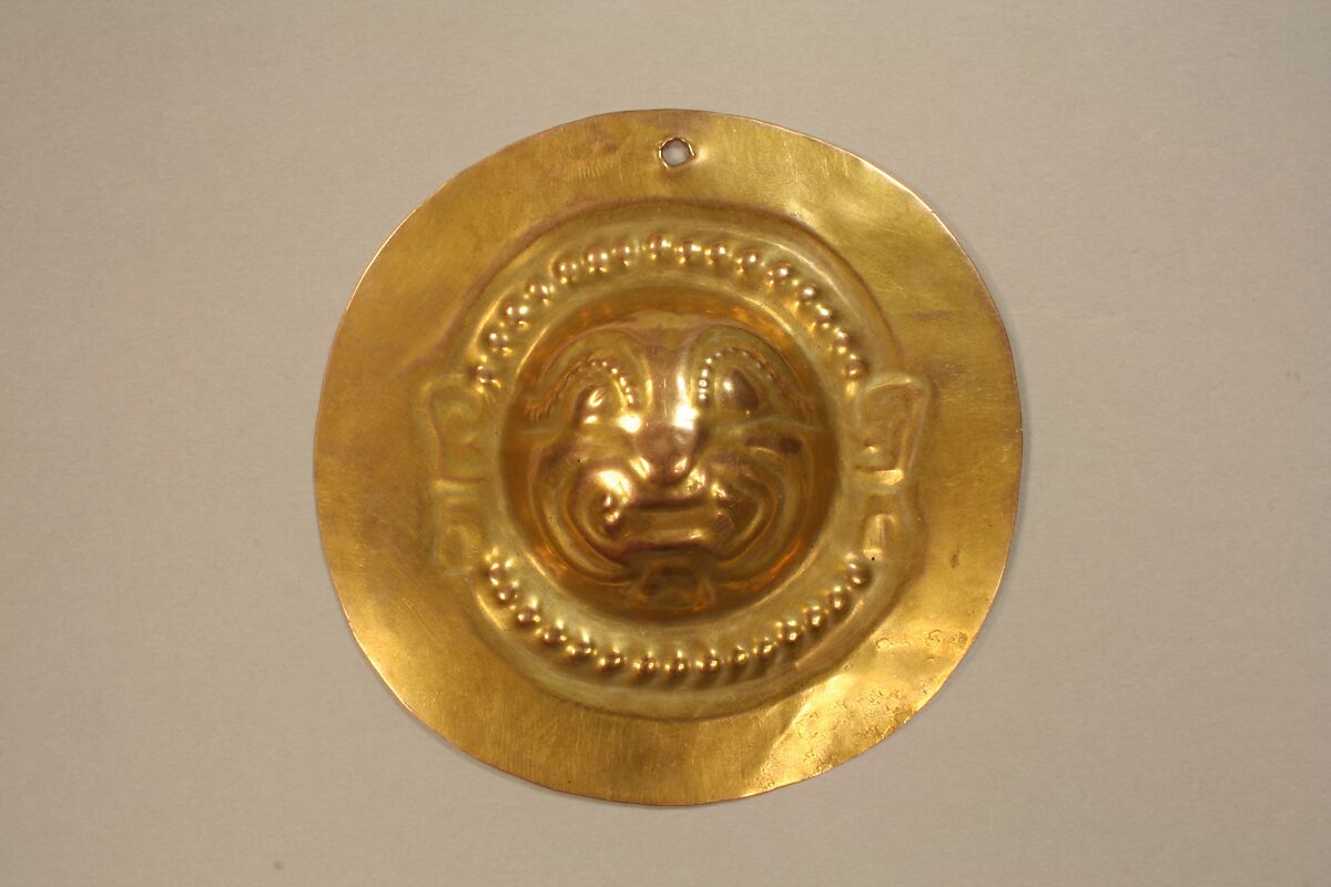 Mammalian disk, Gold, Carchi-Nariño, Capulí 