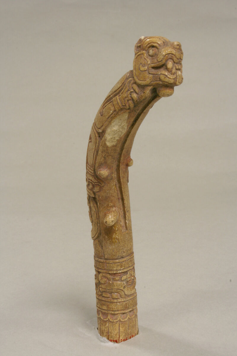 Throwing Stick (?), Horn (antler of white tailed deer), pigment, Mixtec 