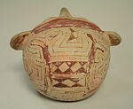 Hollow Ceramic Head, Ceramic, pigment, Roucouyenne Indian