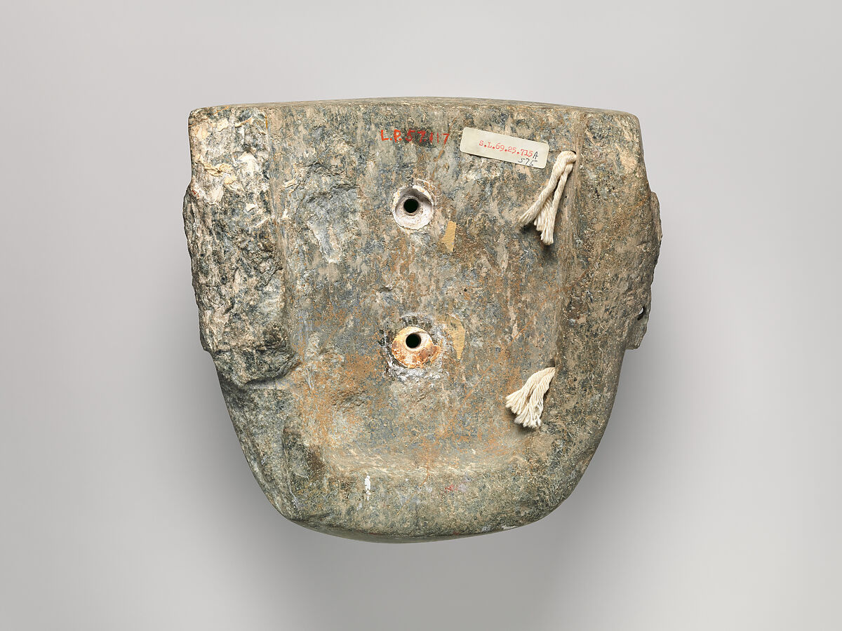 Mask, Teotihuacan artist(s), Greenstone (chlorite schist), Teotihuacan