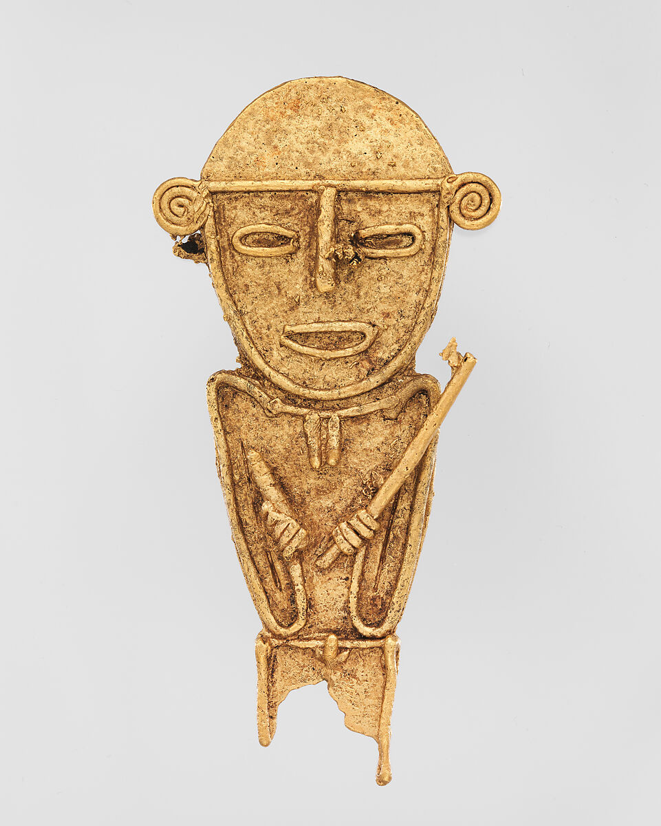 Male Figure (tunjo), Gold, Muisca 