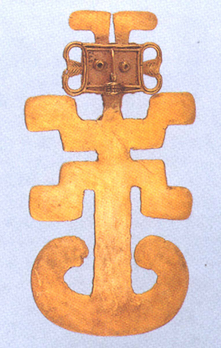 Anthropomorphic Pendant, Gold (cast), Tolima