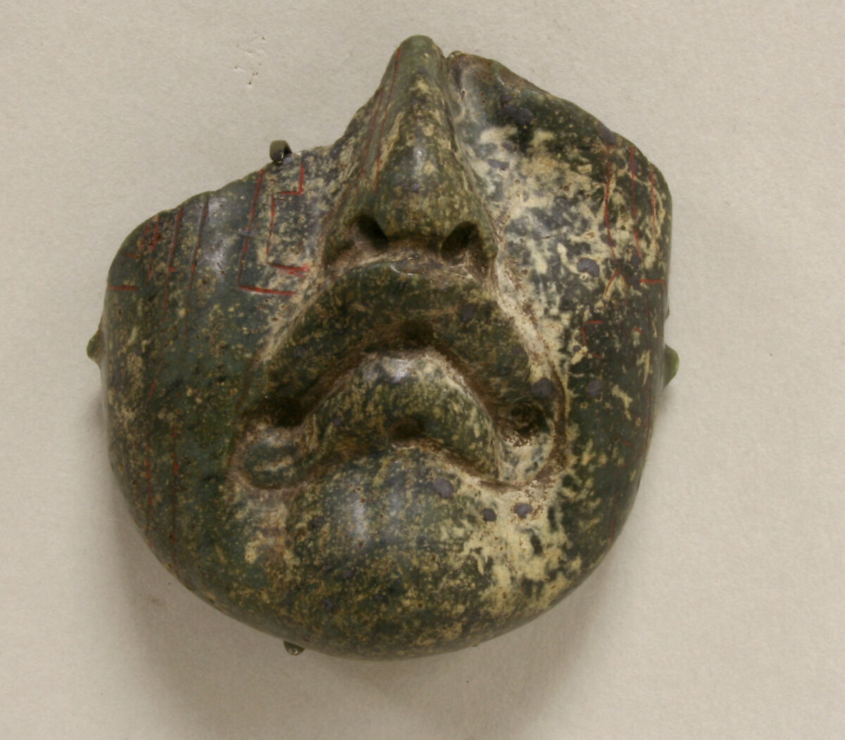 Mask Fragment, Serpentine, Olmec 