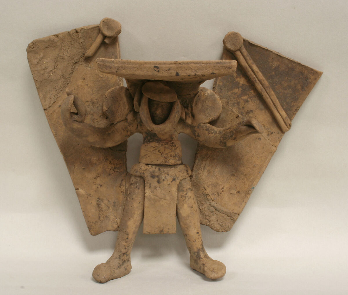 Standing Ceramic Winged Figure, Ceramic, Remojadas 