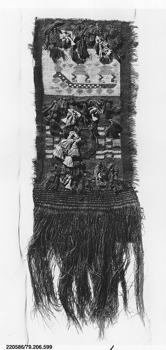 Turban-end Panels, Cotton, camelid hair, Chimú 