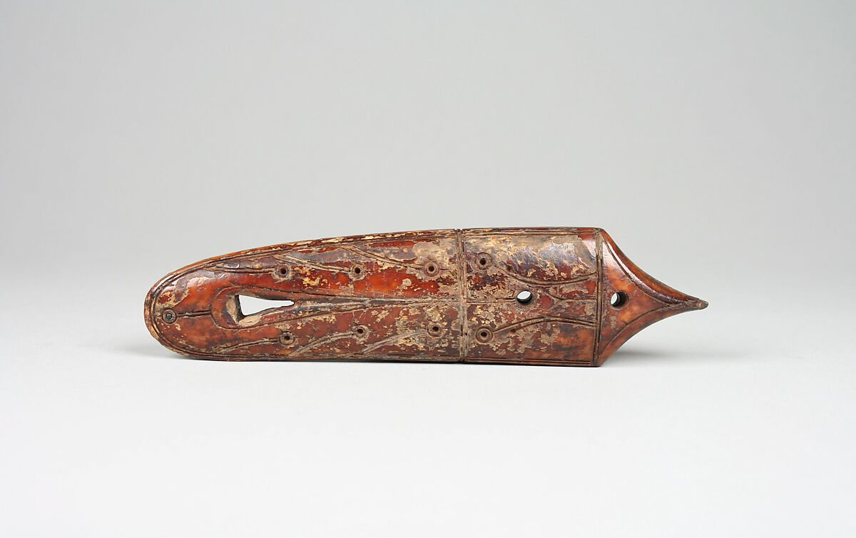 Knife Handle, Ivory (walrus), Punuk 