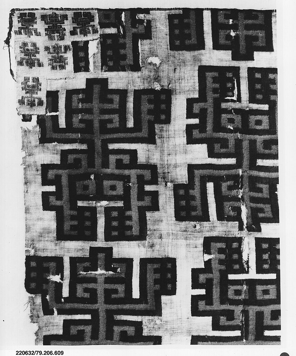 Mantle, Cotton, camelid hair, Nasca