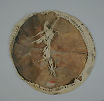 Shield and Cover, Leather, paint, Crow