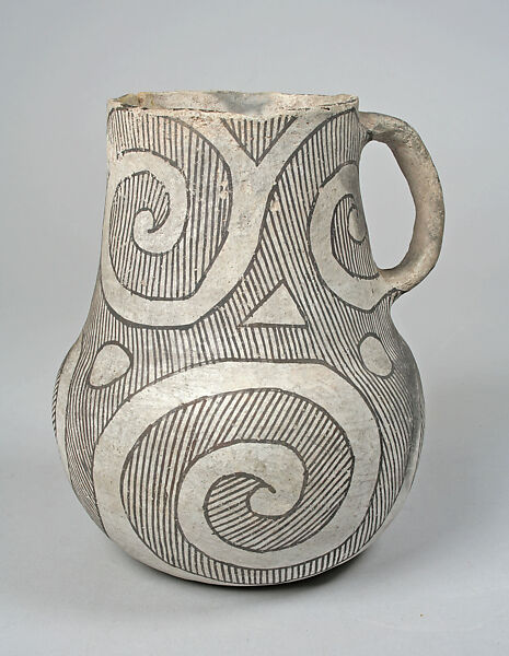 Jug, Ceramic, slip, pigment, Pueblo 