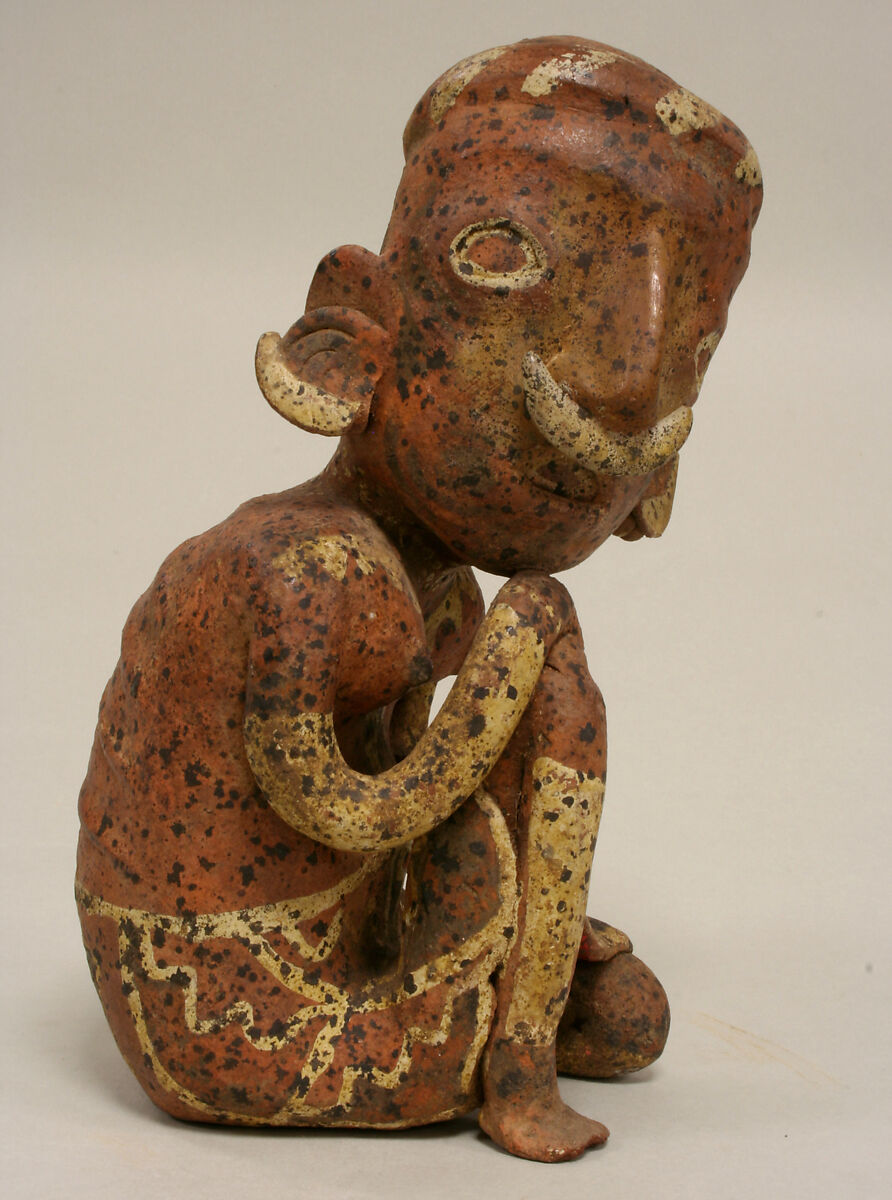 Seated Female Figure, Ceramic, Nayarit