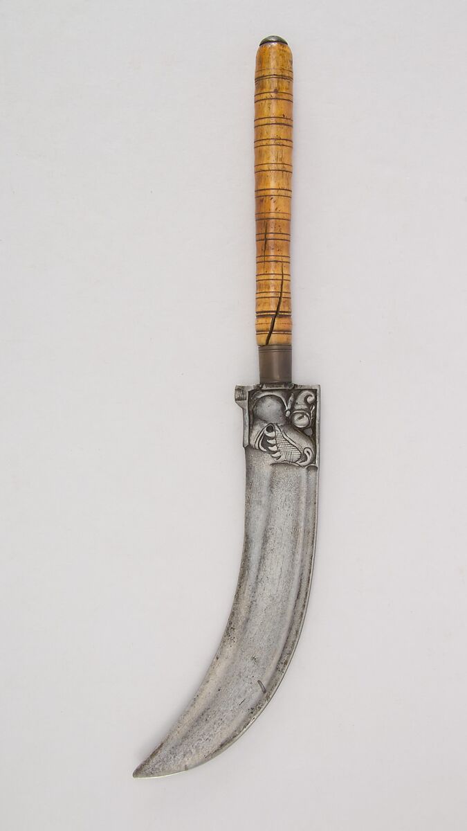 Knife (<i>Matchu</i>), Steel, ivory, brass, South Indian 