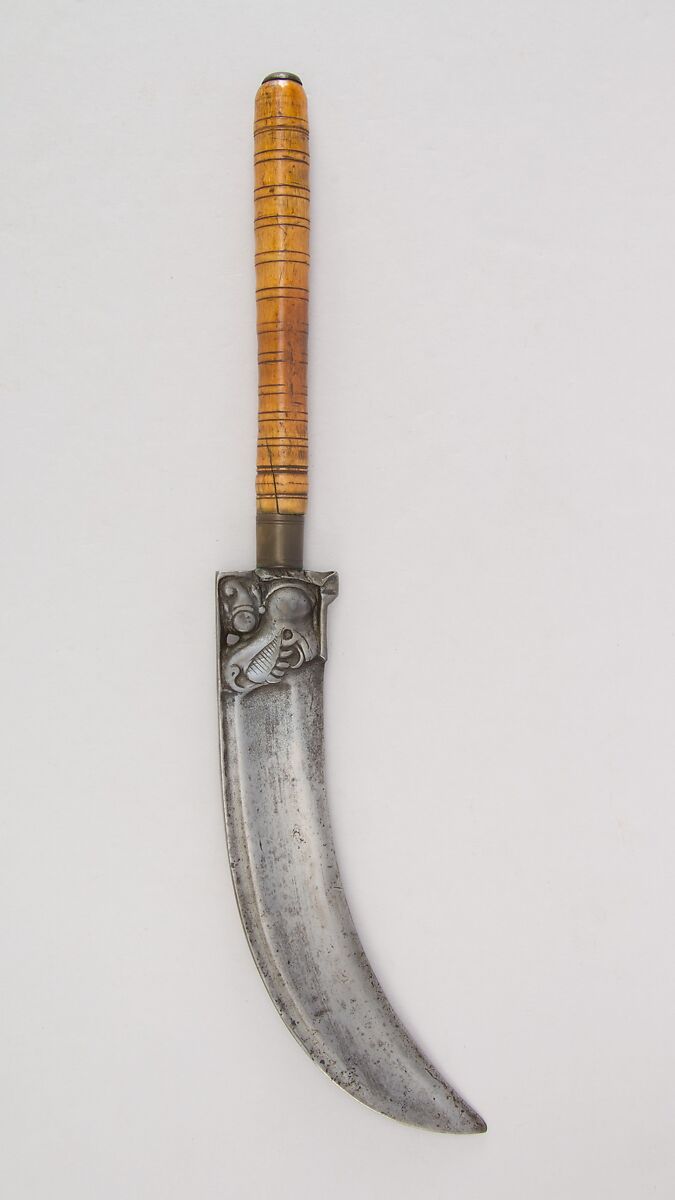 Knife (<i>Matchu</i>), Steel, ivory, brass, South Indian