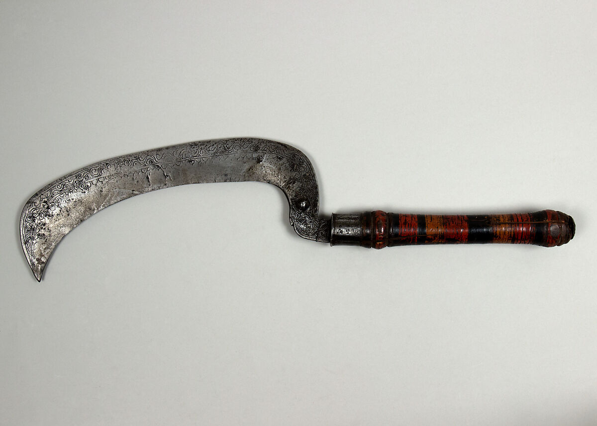 Sacrificial Axe, Steel, wood, Indian, Coorg 