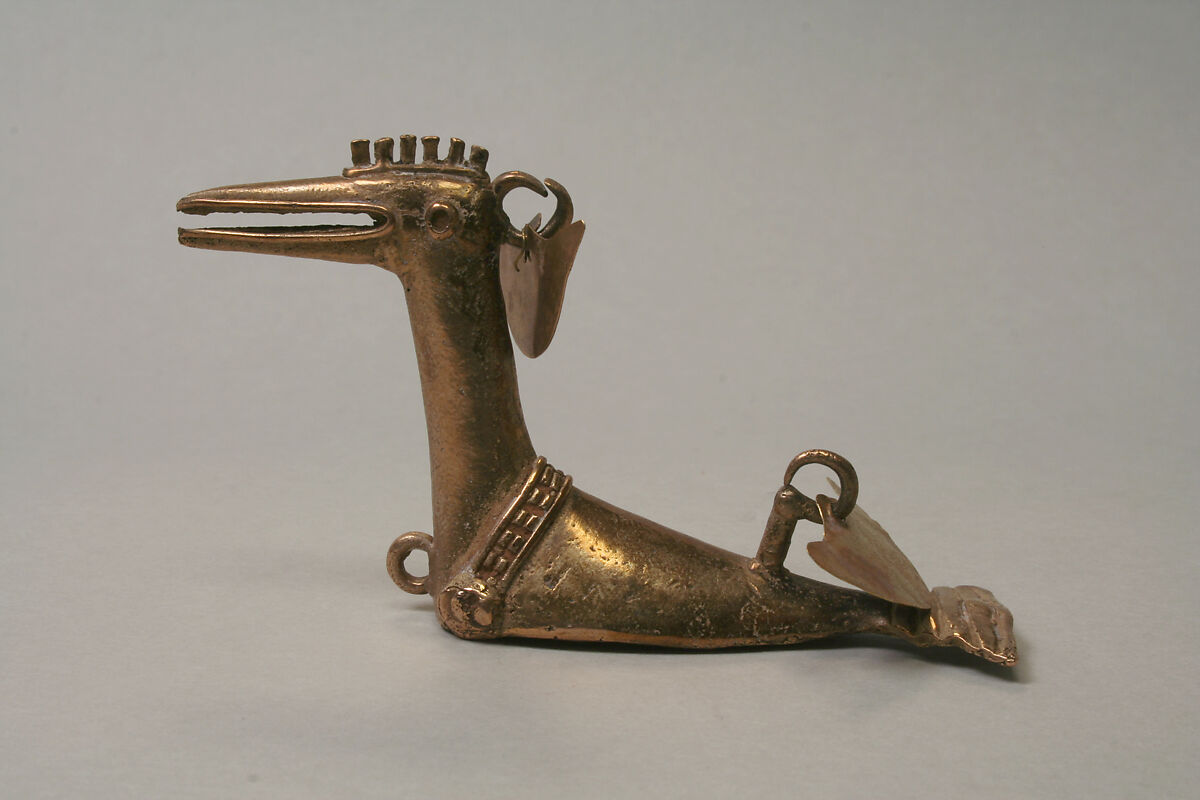 Bird Pendant, Gold alloy, Early Quimbaya 