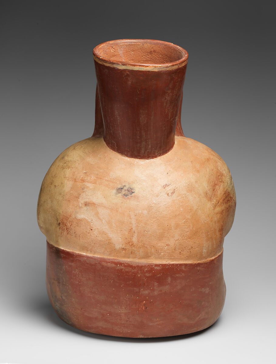 Bird jar, Moche artist(s), Ceramic, slip, Moche