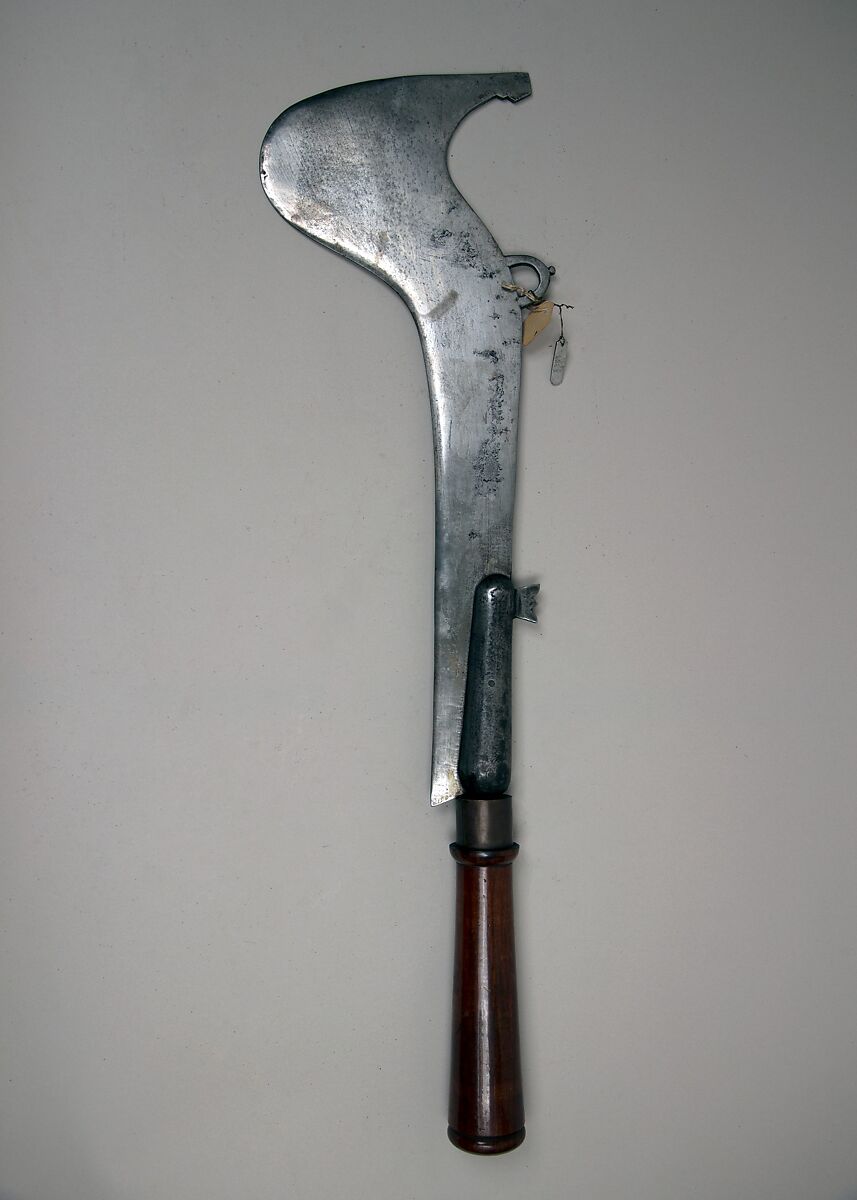 Sacrificial Axe, Steel, brass, wood, Indian or Nepalese 