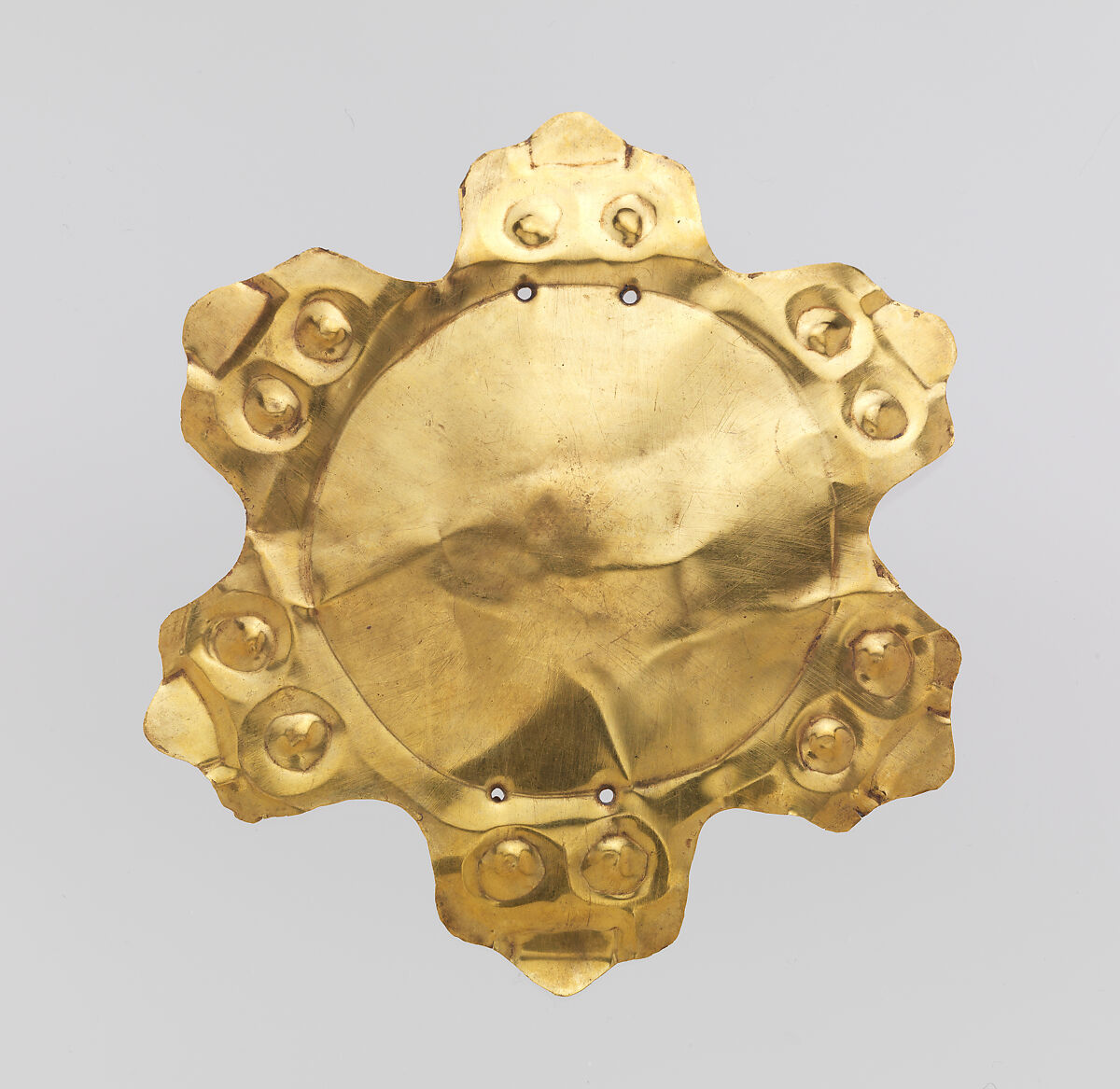 Textile ornament, Nasca artist(s), Gold, Nasca 