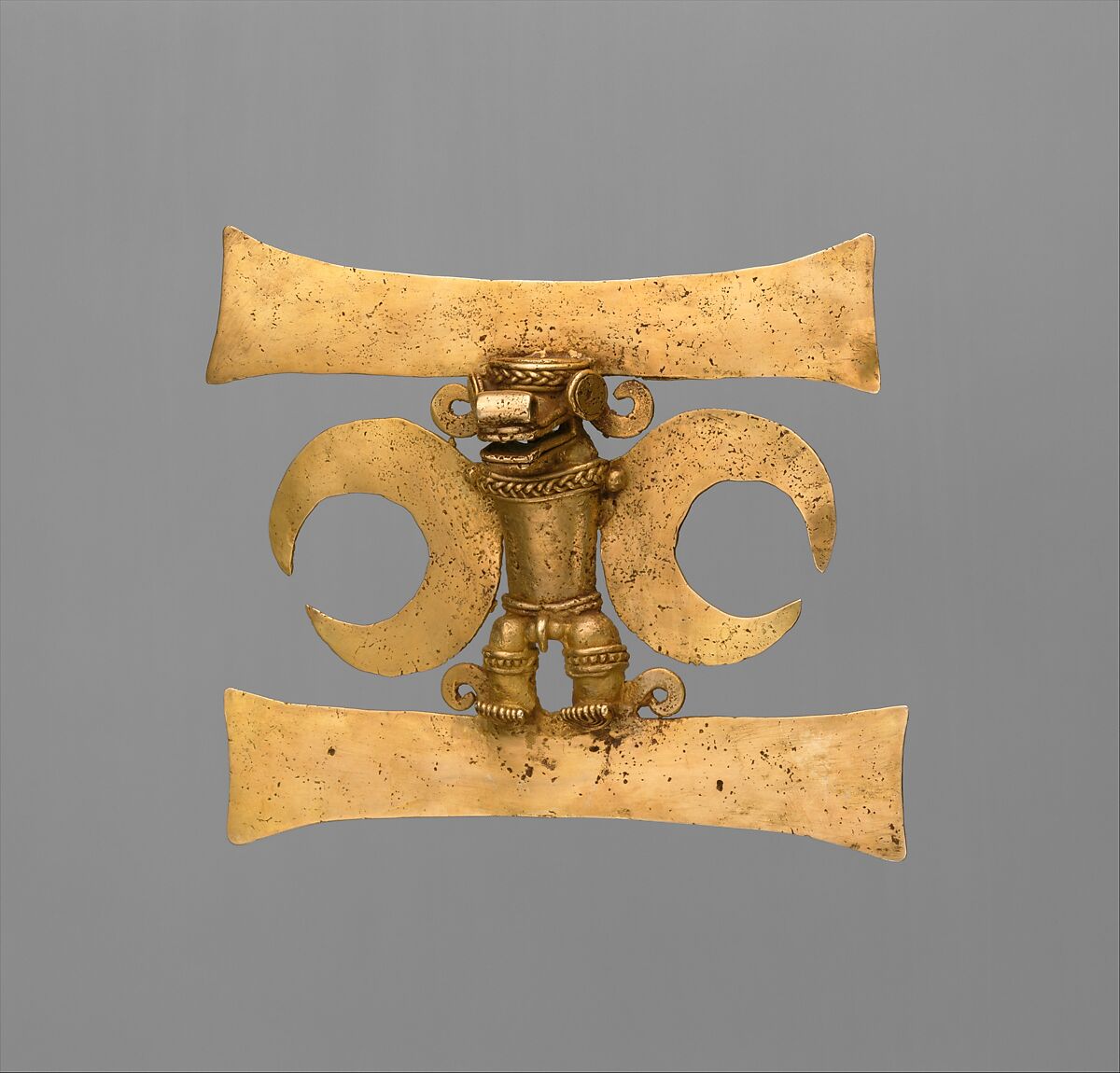 Masked Figure Pendant, Gold, Veraguas 