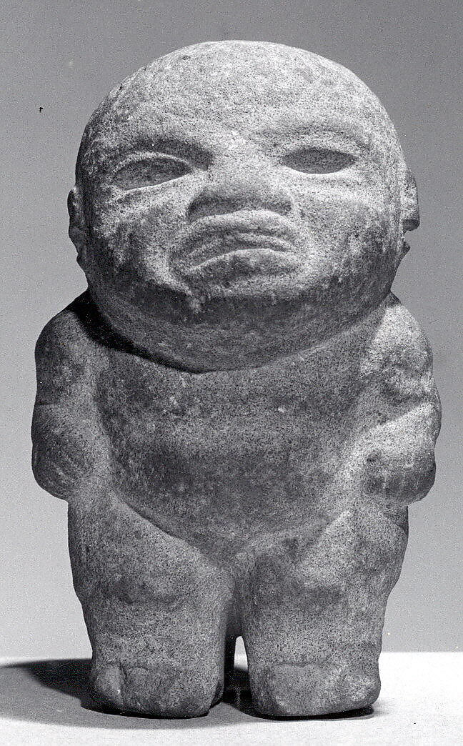Standing Figure, Serpentine (metapmorphic), Olmec
