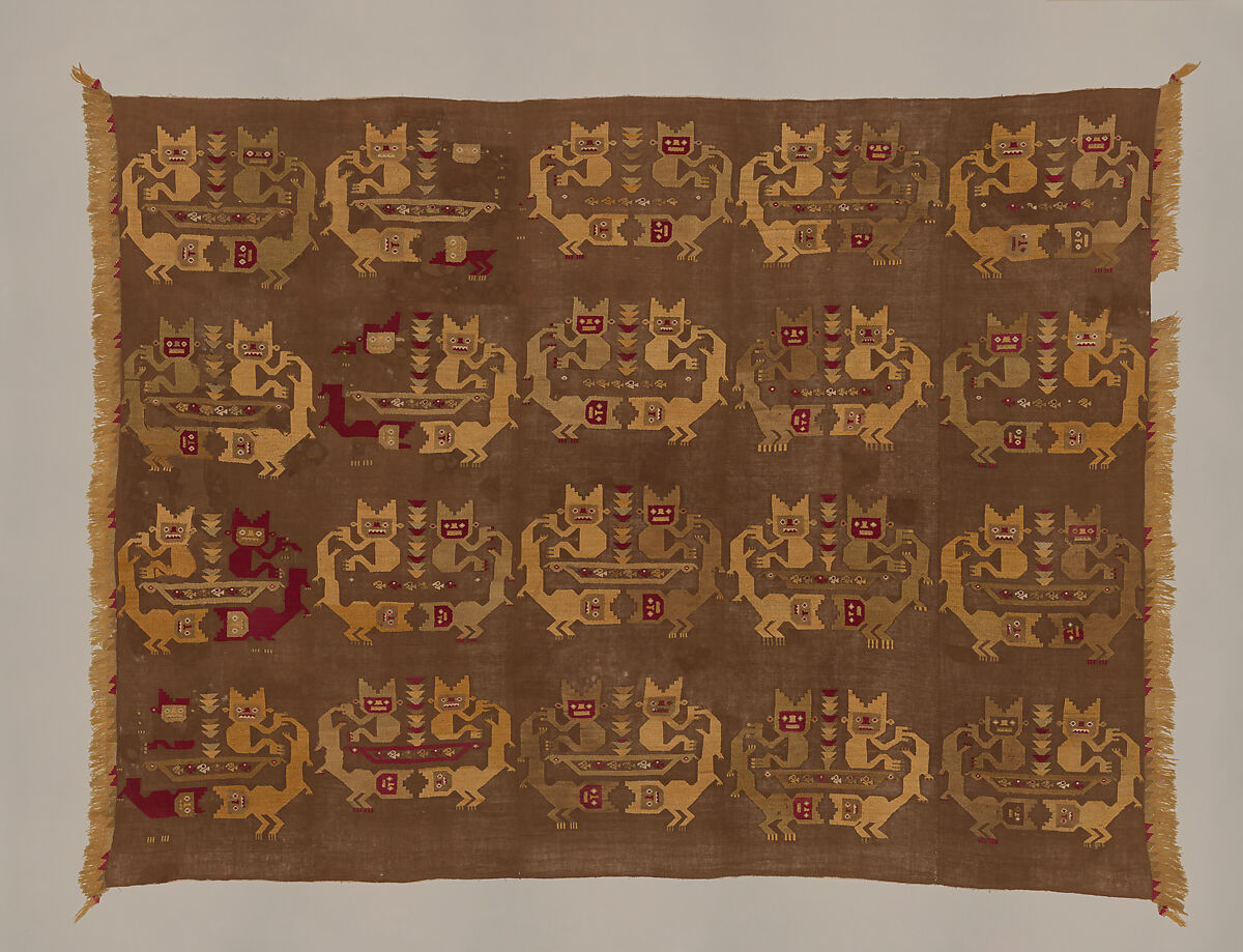 Wall Hanging, Camelid hair, cotton, Chimú 