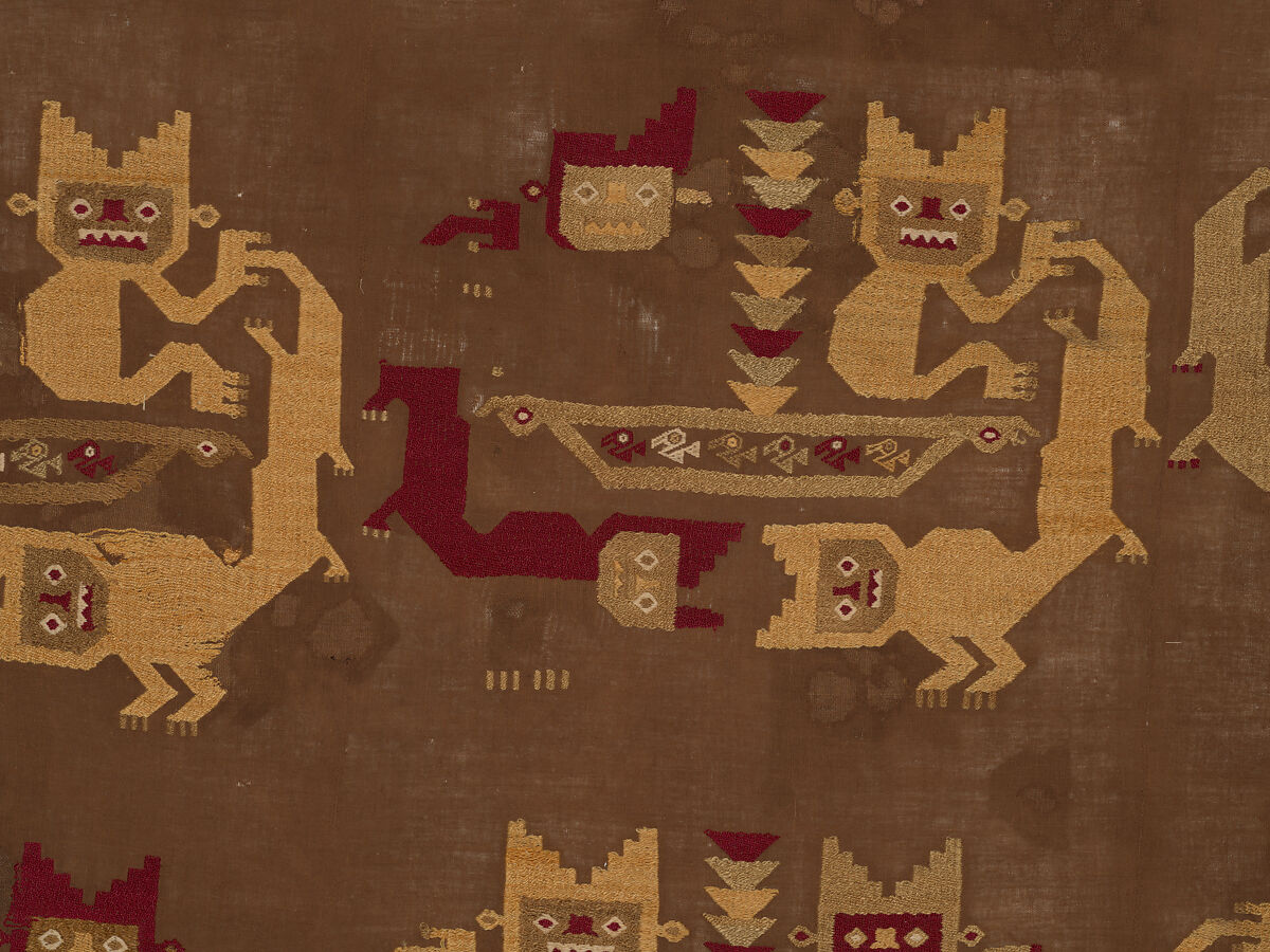 Wall Hanging, Camelid hair, cotton, Chimú