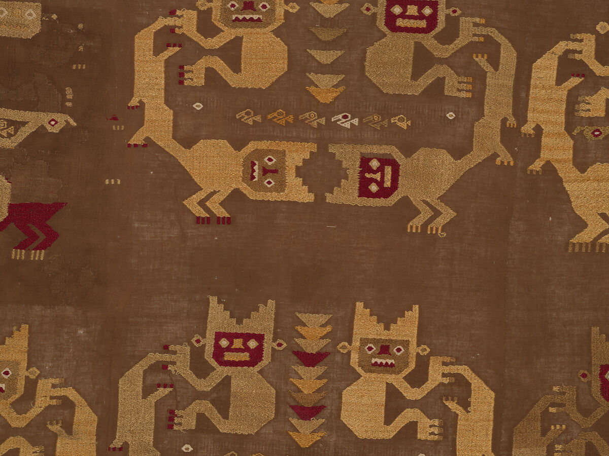 Wall Hanging, Camelid hair, cotton, Chimú