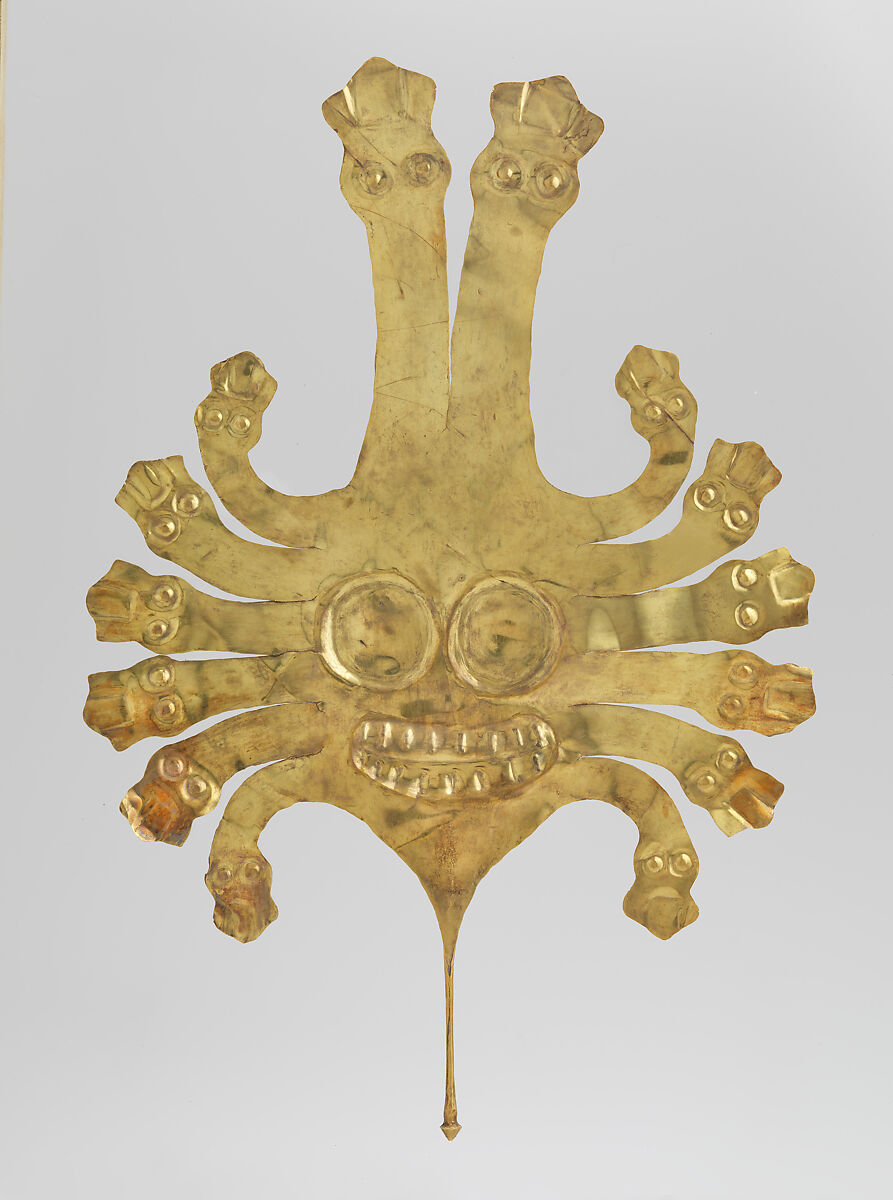 Headdress ornament, Nasca artist(s), Gold, Nasca 