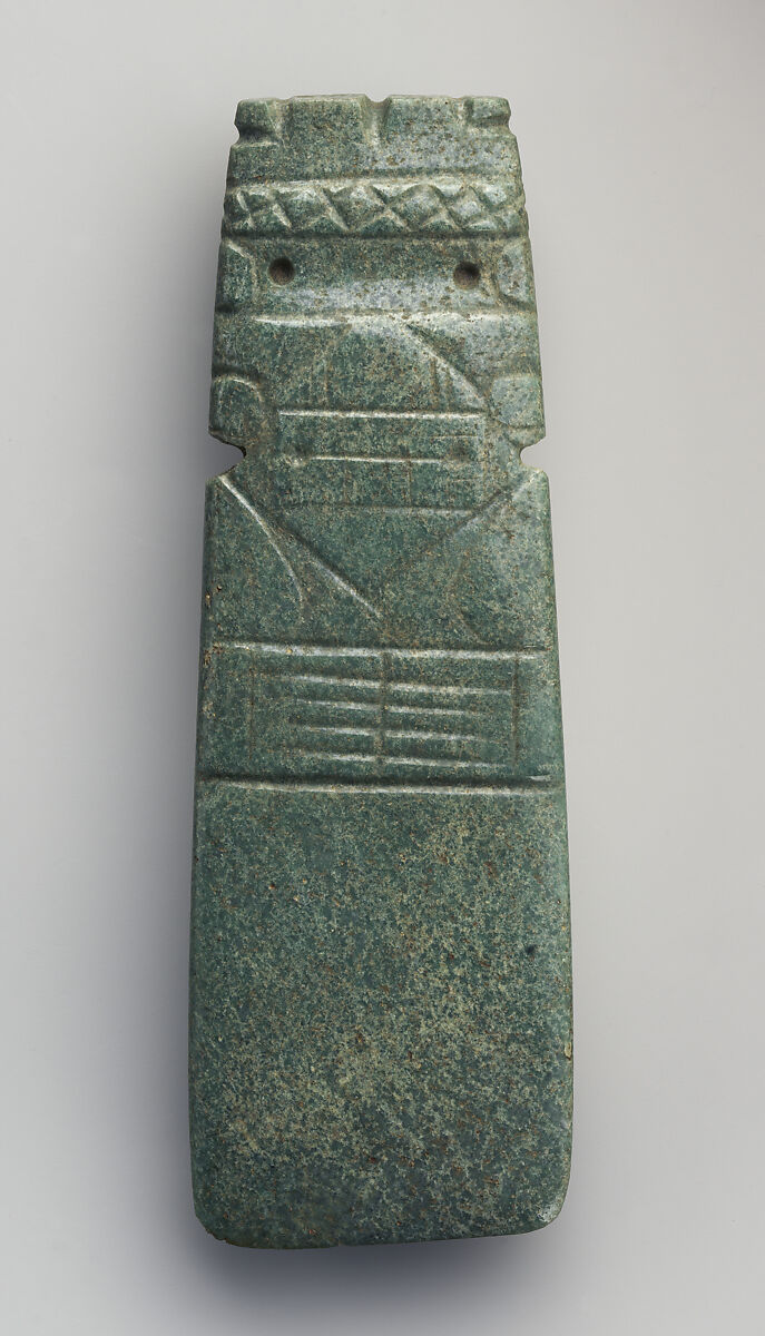 Figure-celt Pendant, Jadeite, Guanacaste-Nicoya 