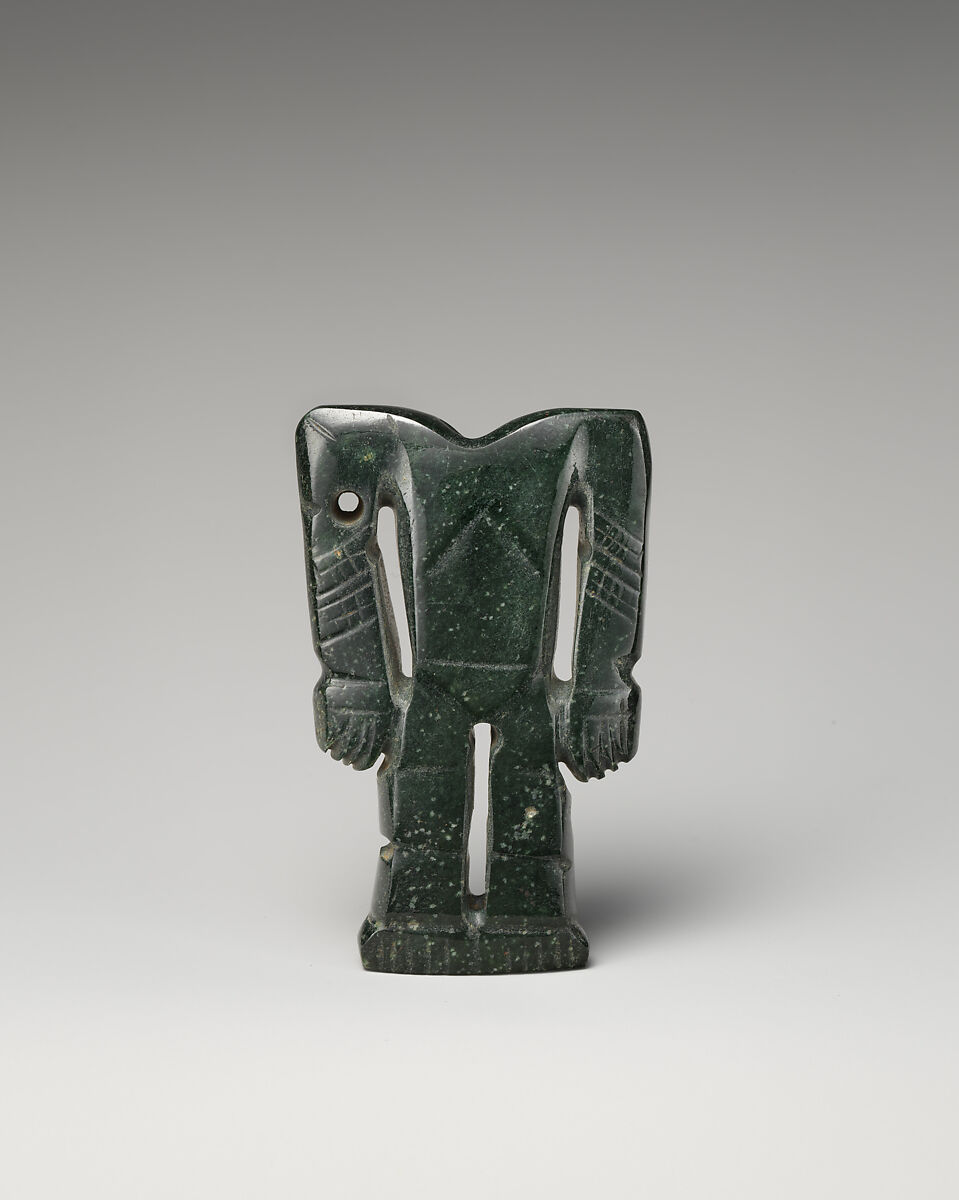 Headless Anthropomorphic Pendant, Jadeite, Central Region 