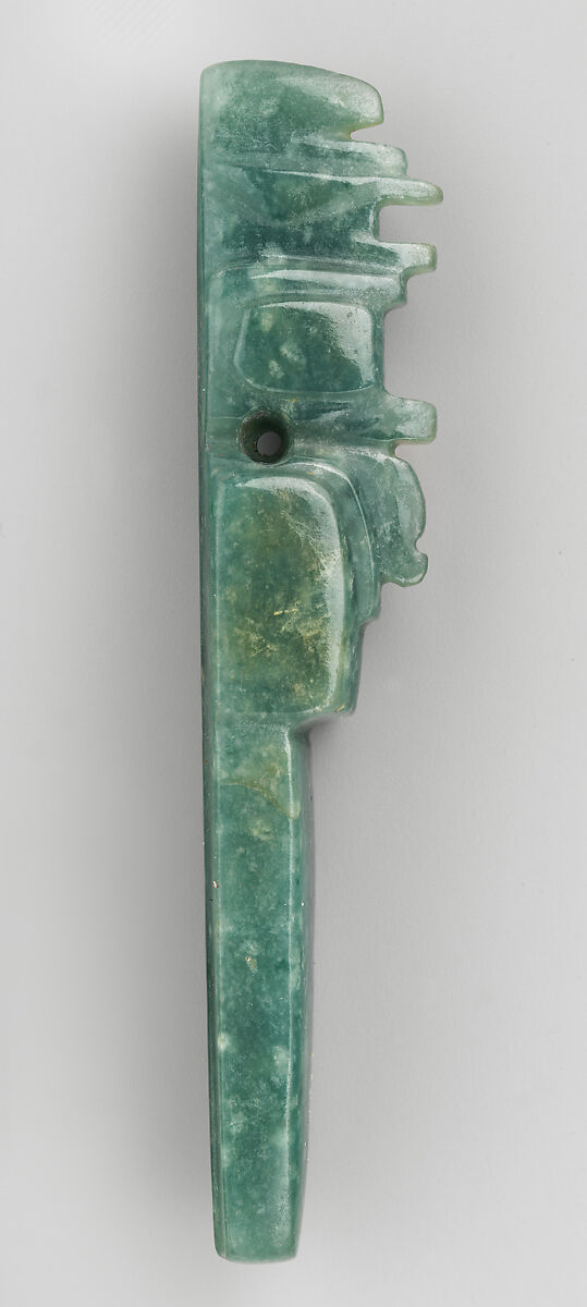 Celt pendant, Greater Nicoya or Central region artitst(s), Jadeite, Guanacaste-Nicoya