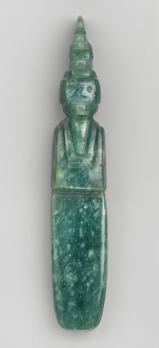 Figure-Celt Pendant, Jadeite, Guanacaste-Nicoya 