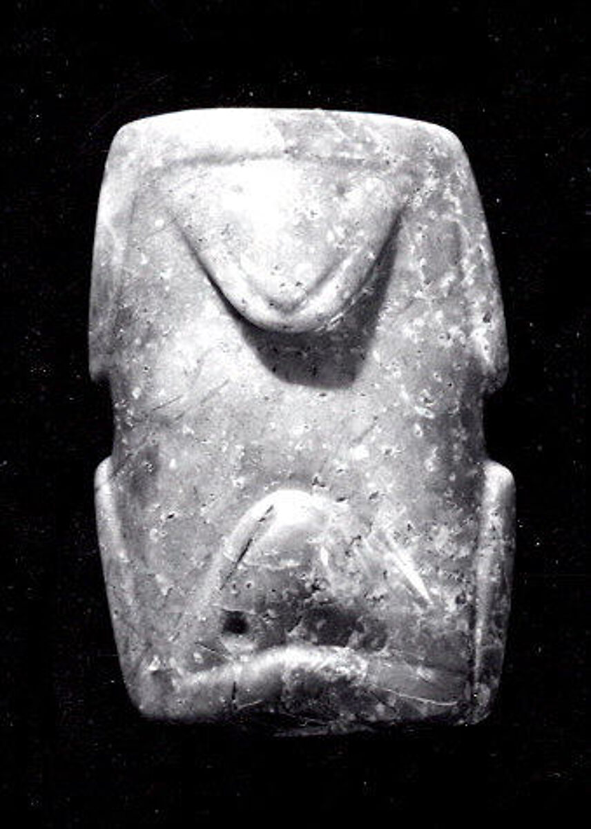 Bead with Faces, Jade Quartz (chrysoprase or prase), Atlantic Watershed 