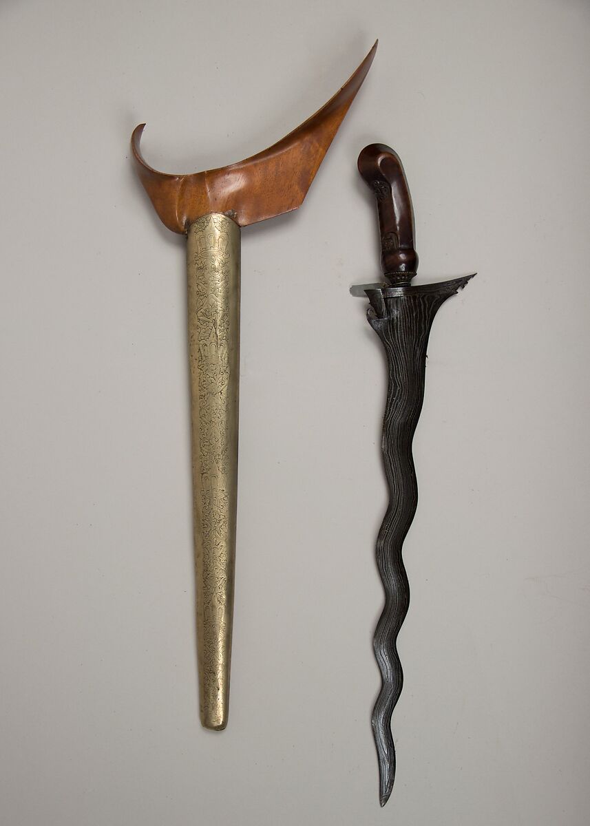 Kris with Sheath, Brass, Javanese 