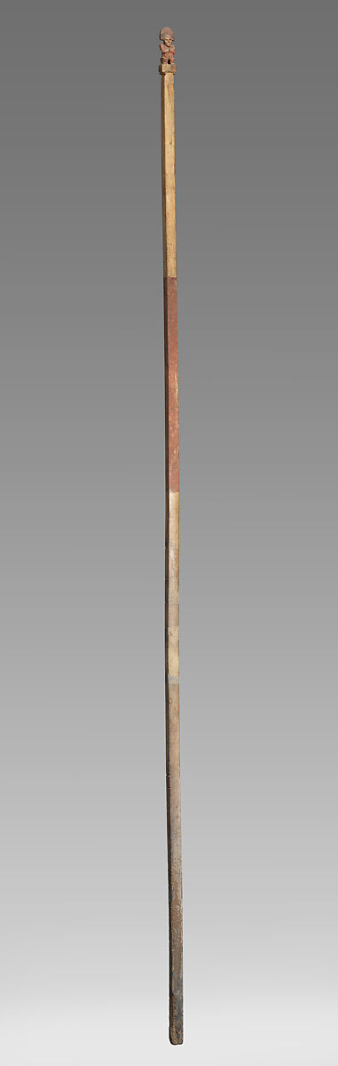 Funerary staff, Inca artist(s), Wood, paint, metal, copper, Inca