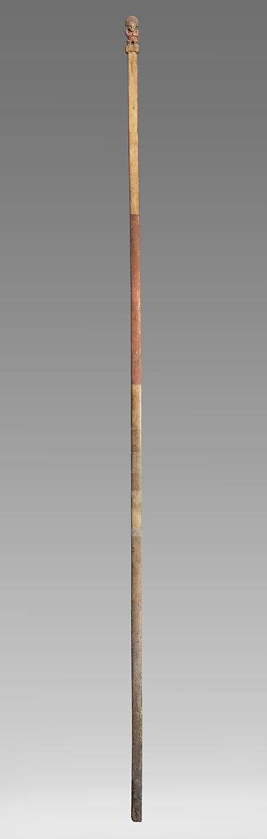 Funerary staff, Inca artist(s), Wood, paint, metal, copper, Inca