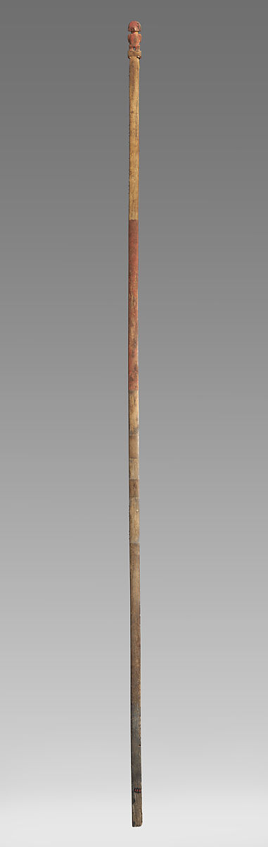 Funerary staff, Inca artist(s), Wood, paint, metal, copper, Inca 