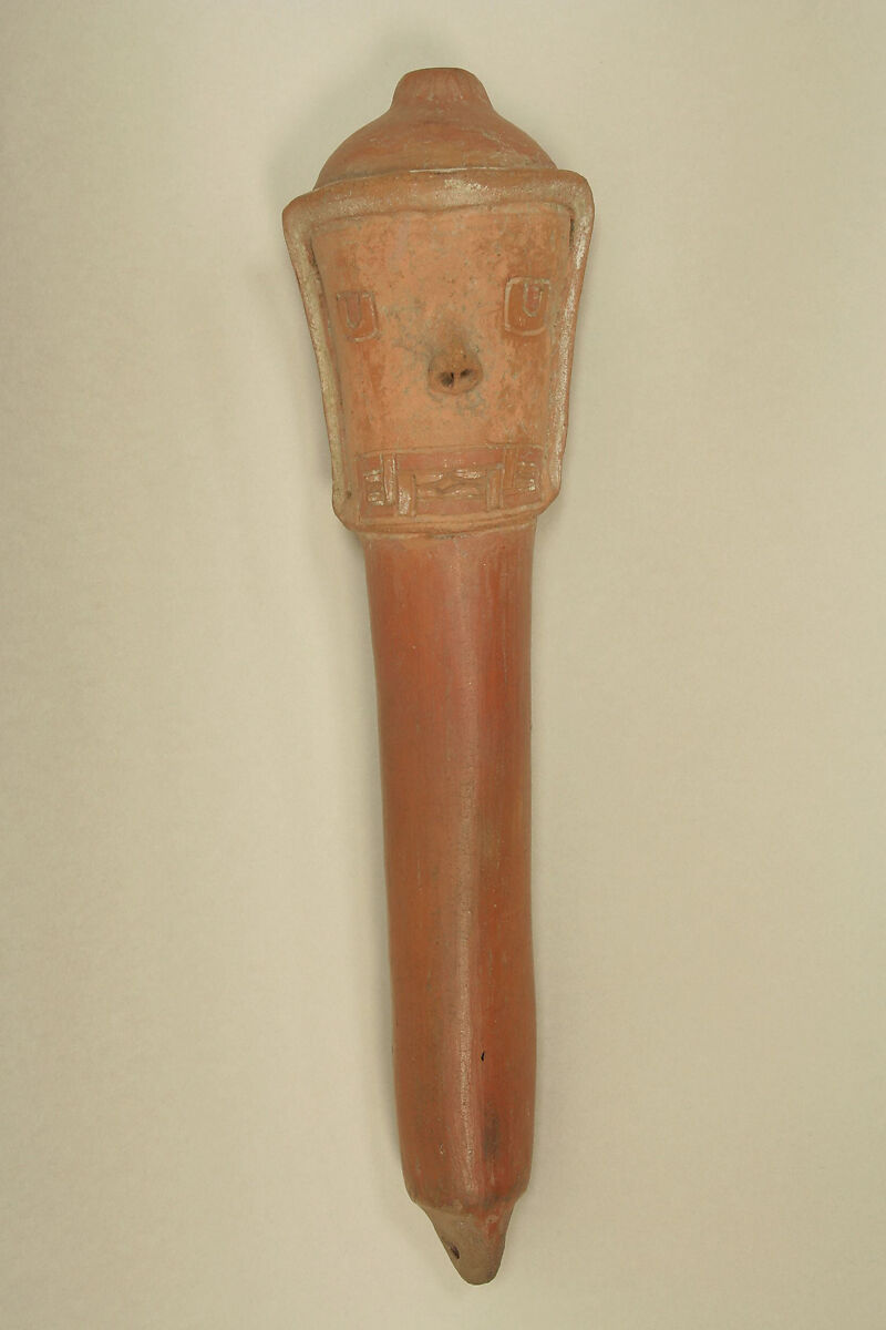 Whistle with Face, Ceramic, pigment, Paracas 