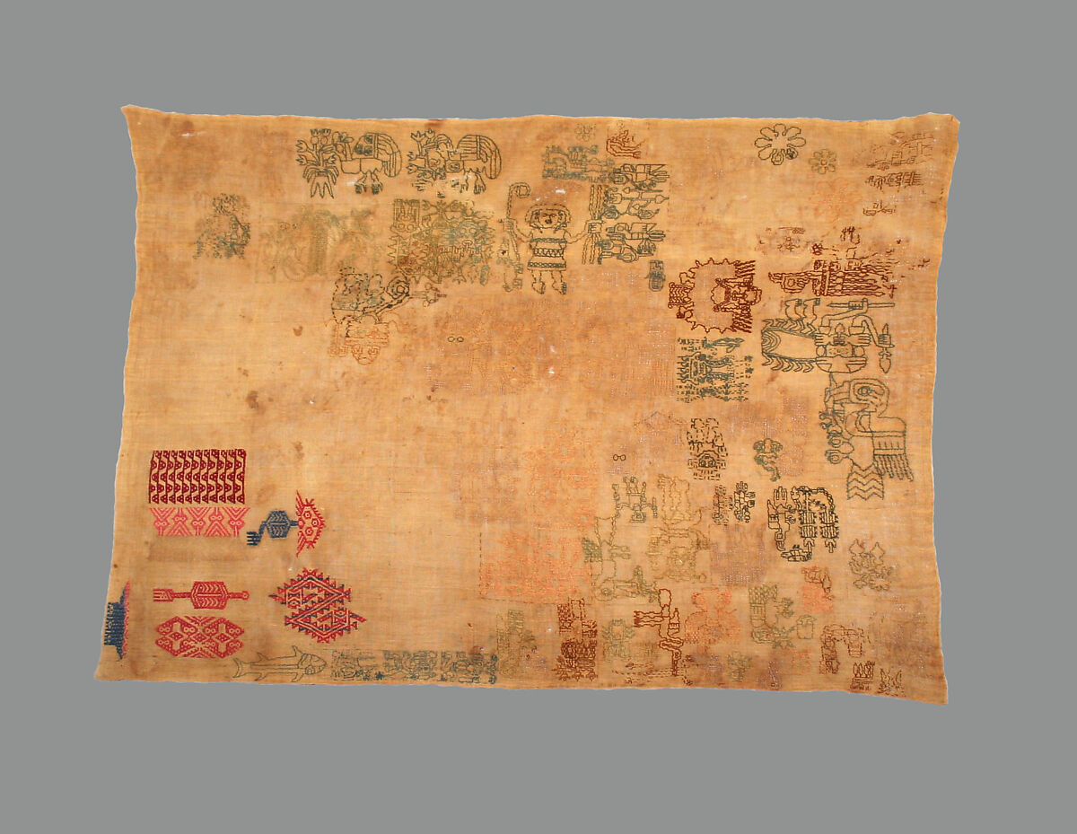 Sampler, Cotton, camelid hair, Nasca