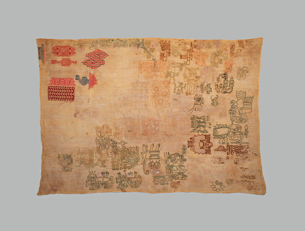 Sampler, Cotton, camelid hair, Nasca