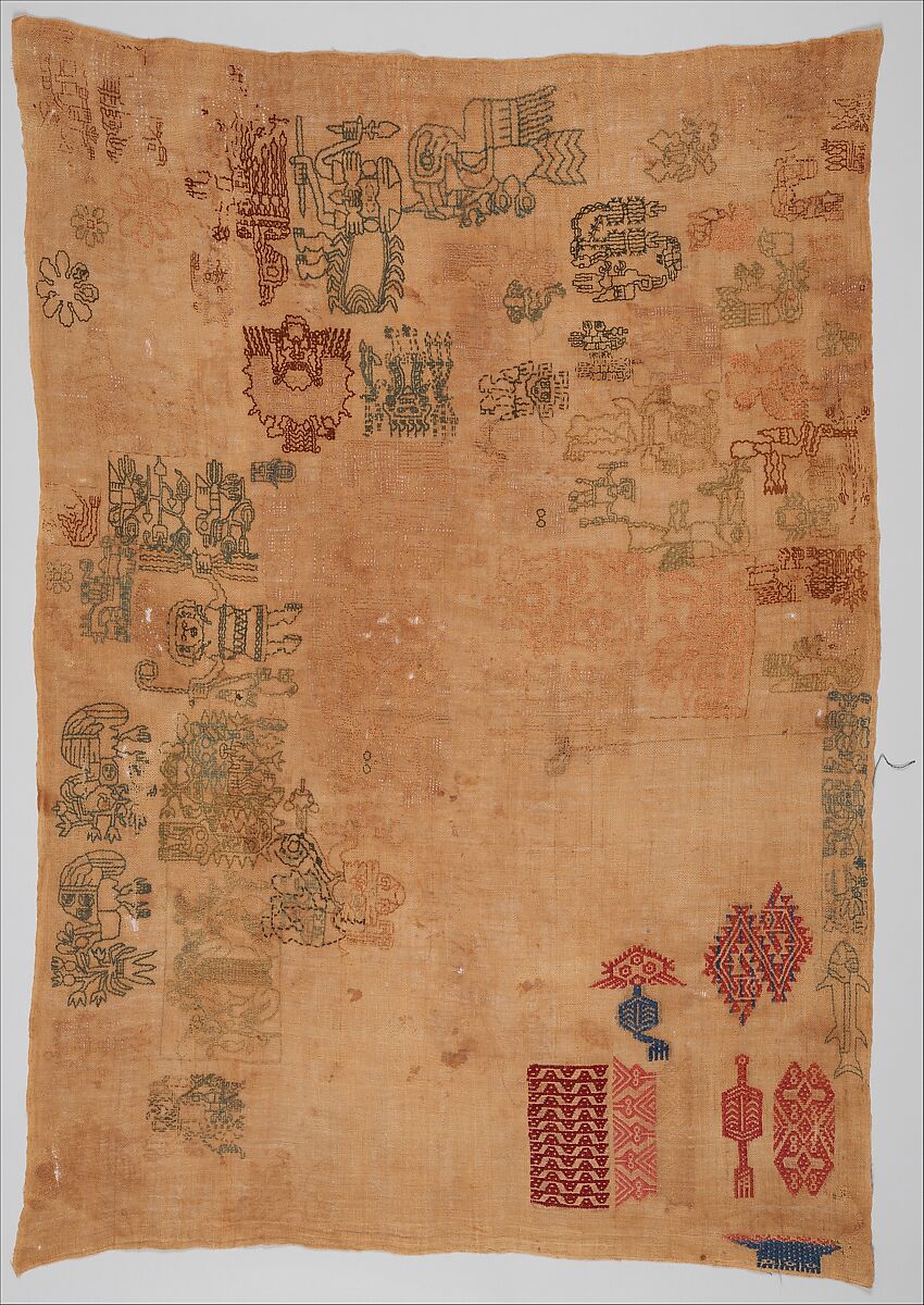 Sampler, Cotton, camelid hair, Nasca