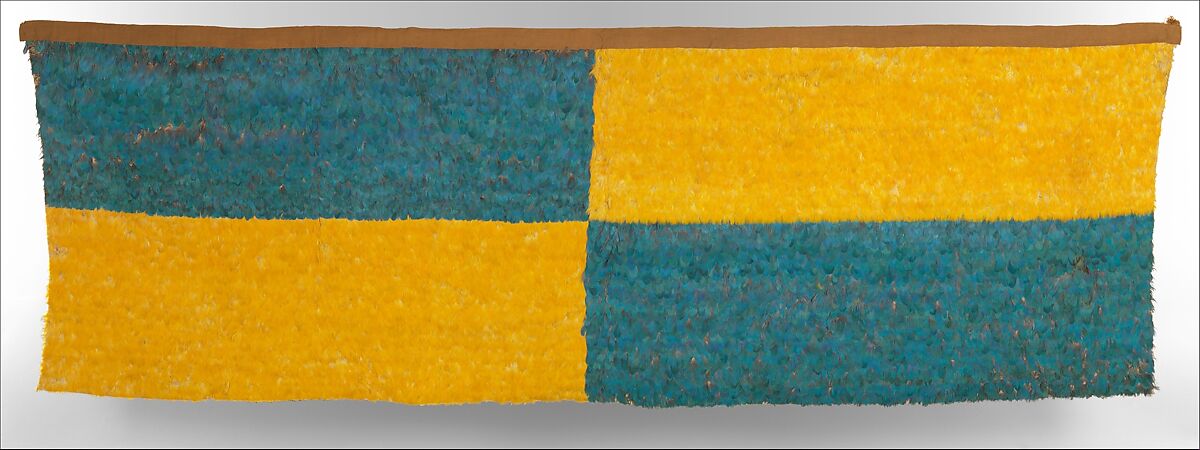 Feathered Panel, Feathers, cotton, camelid hair, Wari