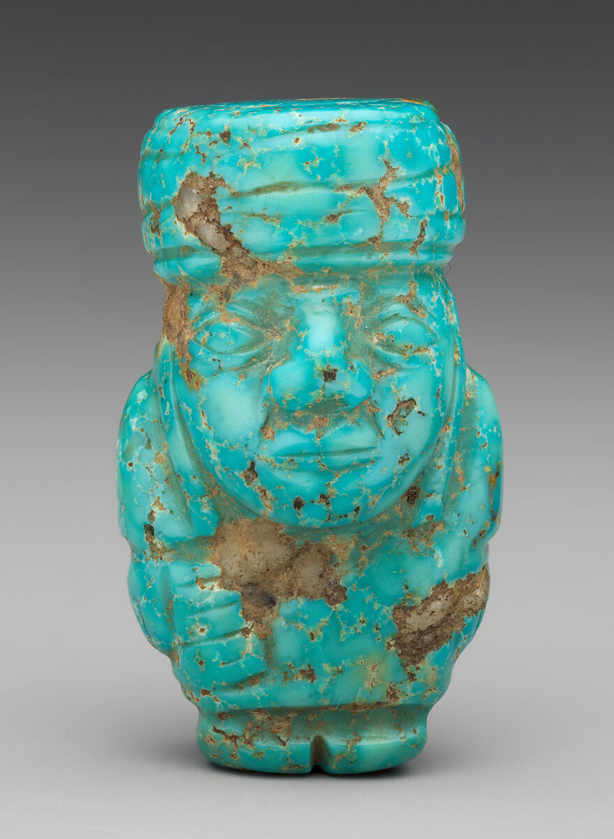 Figurine, Wari artist(s), Turquoise, Wari 
